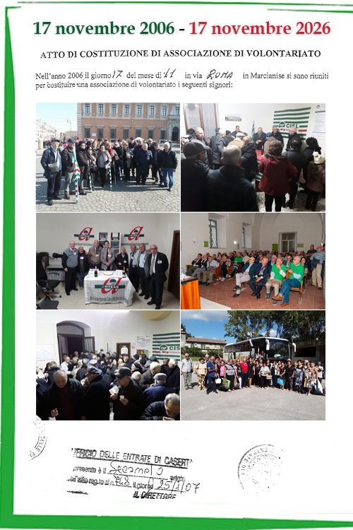 Locandina del ventennale dell'associazione